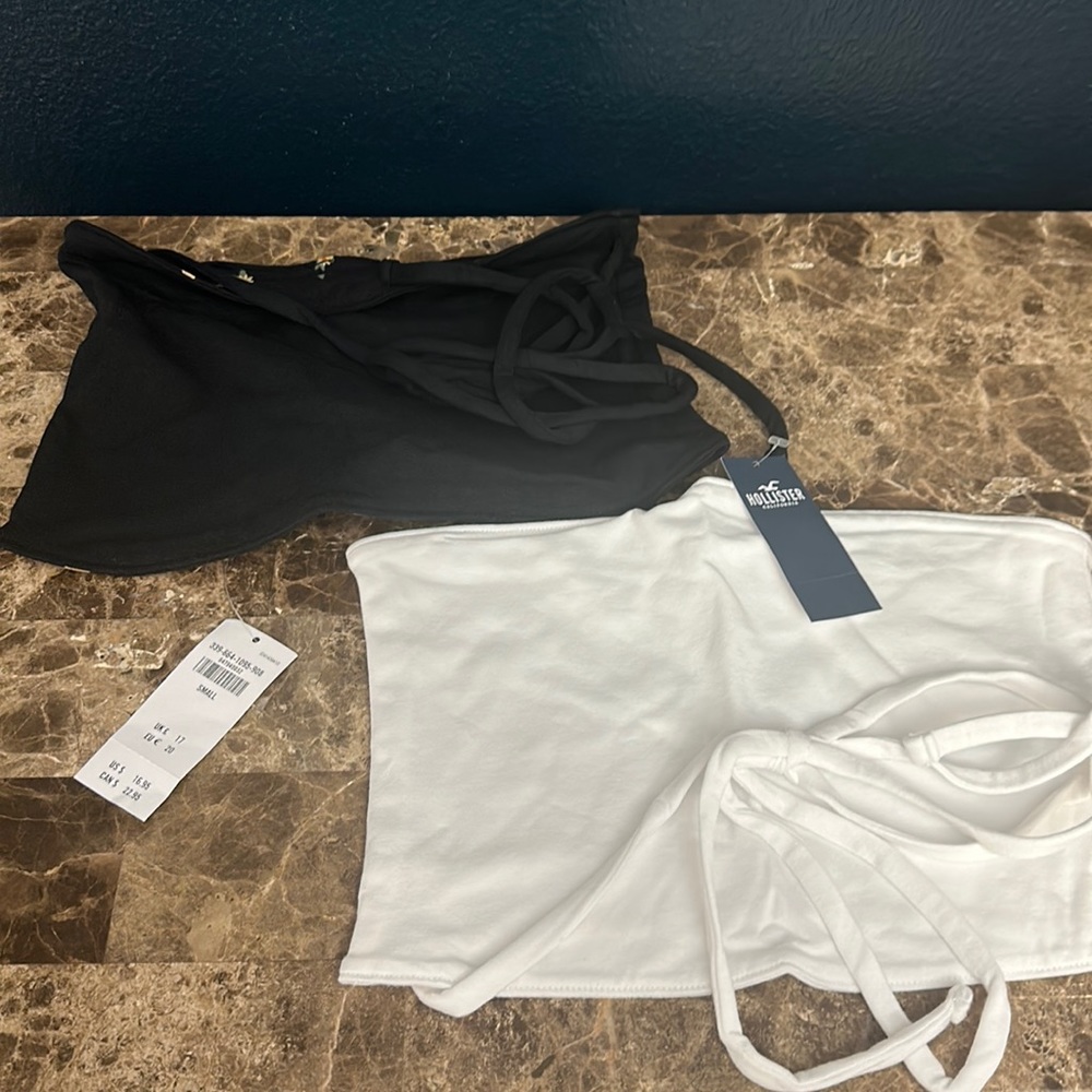 To Hollister tube tops with ties that go around the waist